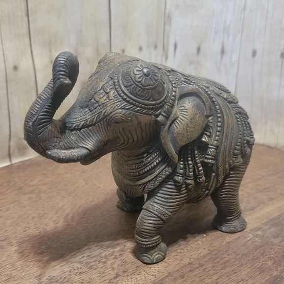 None Accents Vintage Brass Elephant Figurine Poshmark